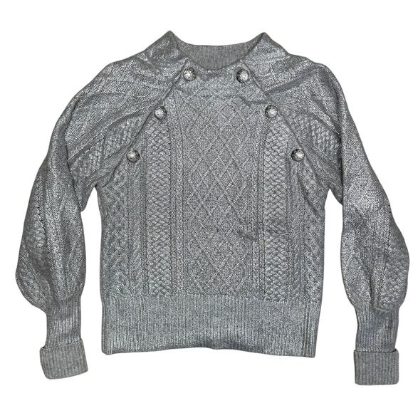 Veronica Beard Silver Grady Metallic Sweater XS - Picture 7 of 10
